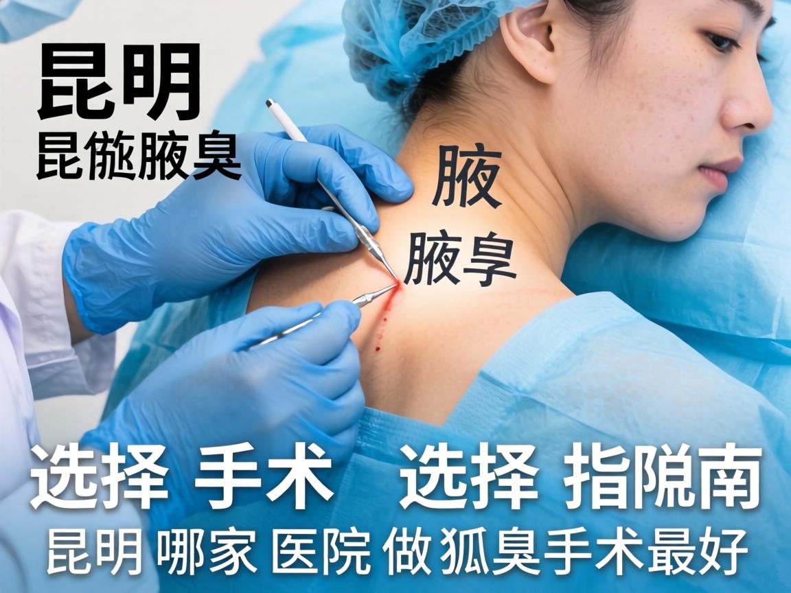 昆明腋臭手术选择指南，昆明哪家医院做狐臭手术最好