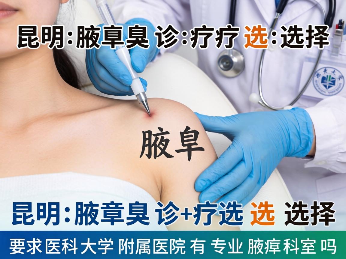 昆明腋臭诊疗选择，昆明医科大学附属医院有专业腋臭科室吗？