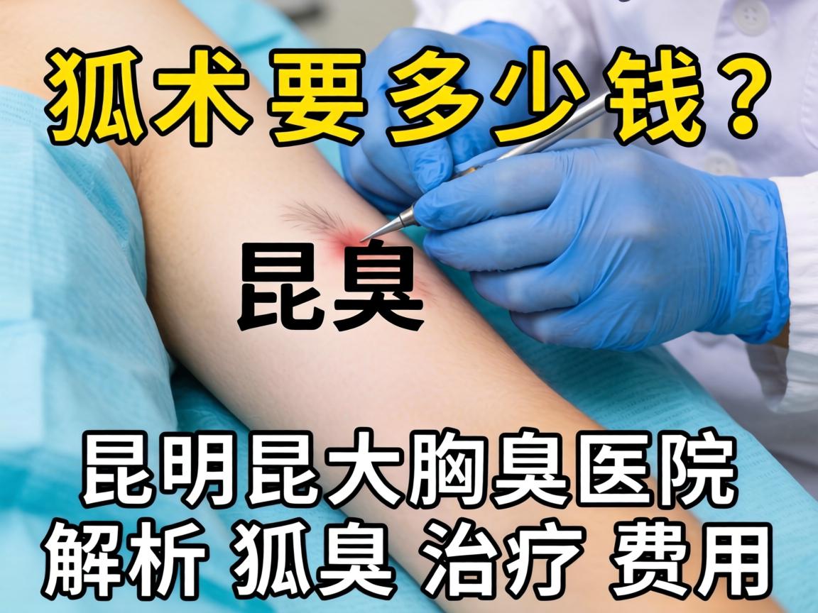 狐臭手术要多少钱？昆明昆大腋臭医院解析狐臭治疗费用