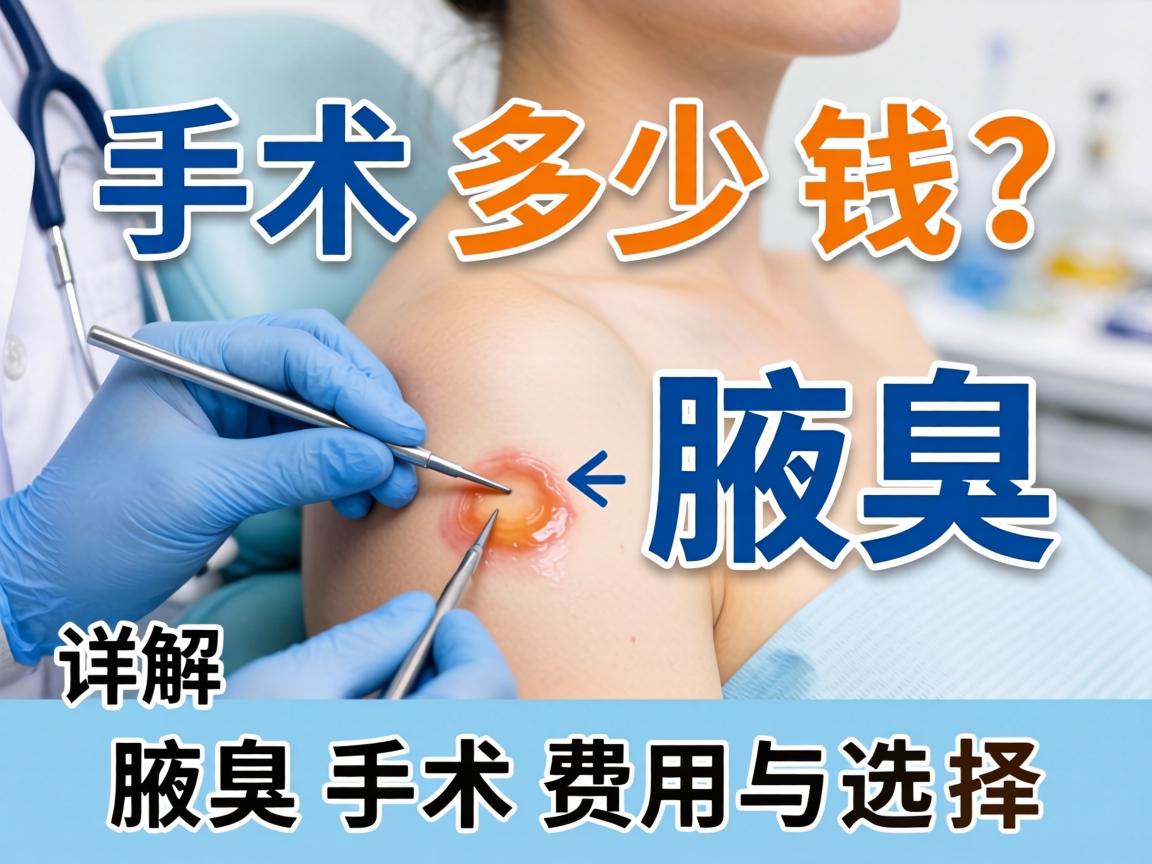 腋臭手术多少钱？详解腋臭手术费用与选择