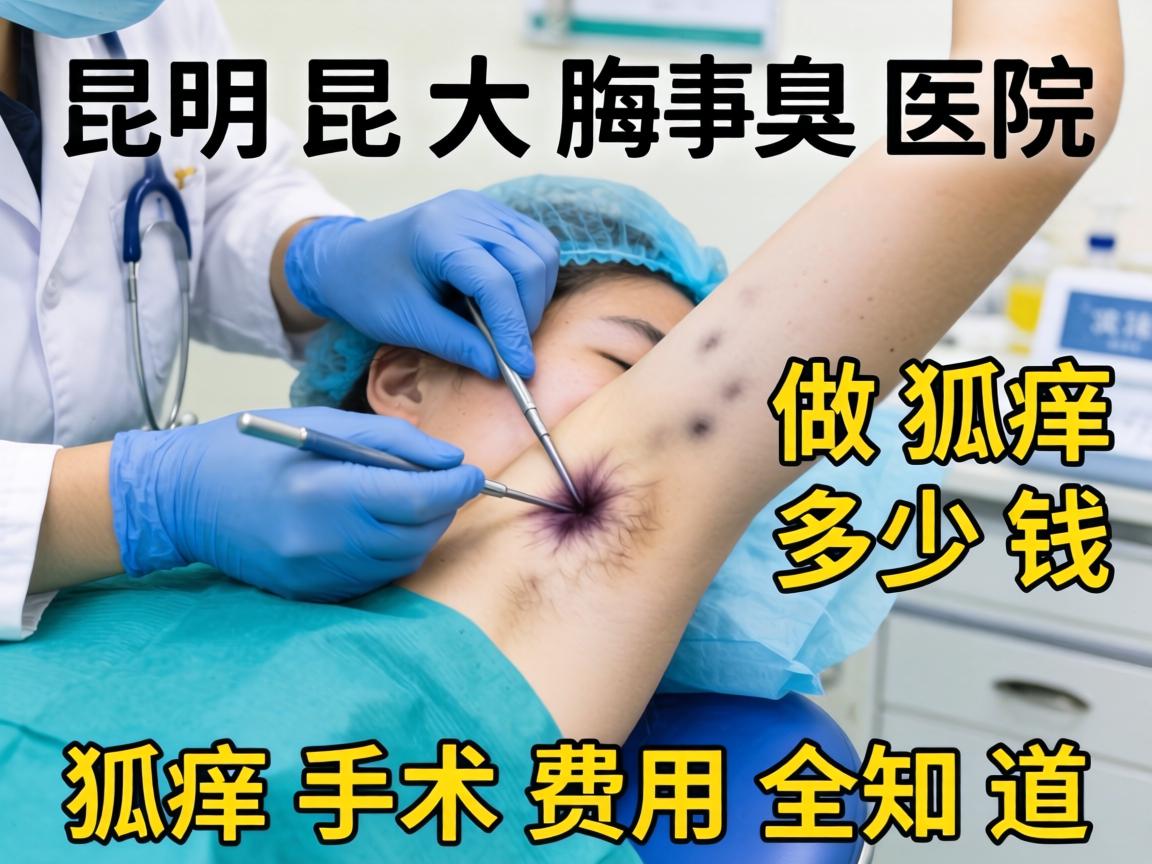 昆明昆大腋臭医院解析，做狐臭多少钱，狐臭手术费用全知道