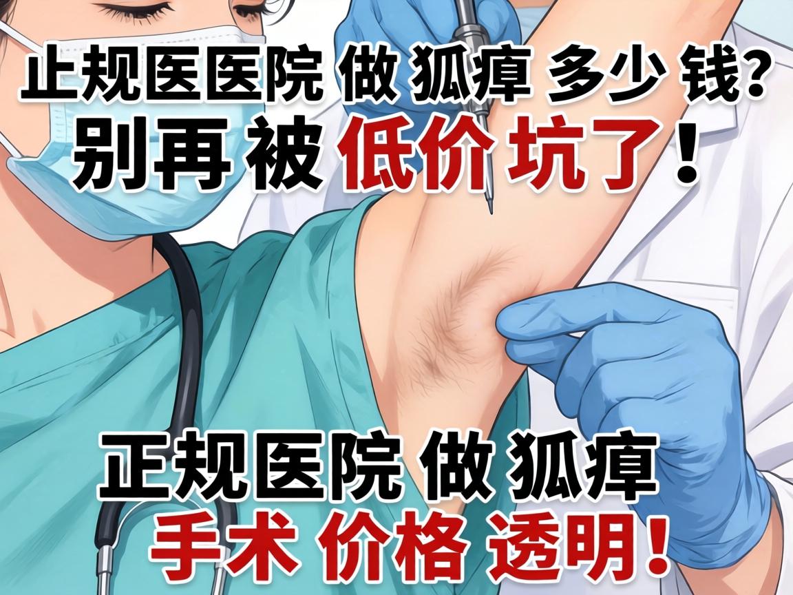 正规医院做狐臭多少钱？别再被低价坑了！正规医院做狐臭手术价格透明！