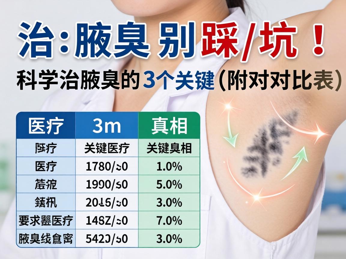 治腋臭别踩坑！科学治腋臭的3个关键真相（附对比表）