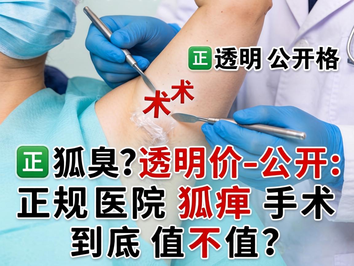 狐臭手术价格透明公开，正规医院狐臭手术价格到底值不值？