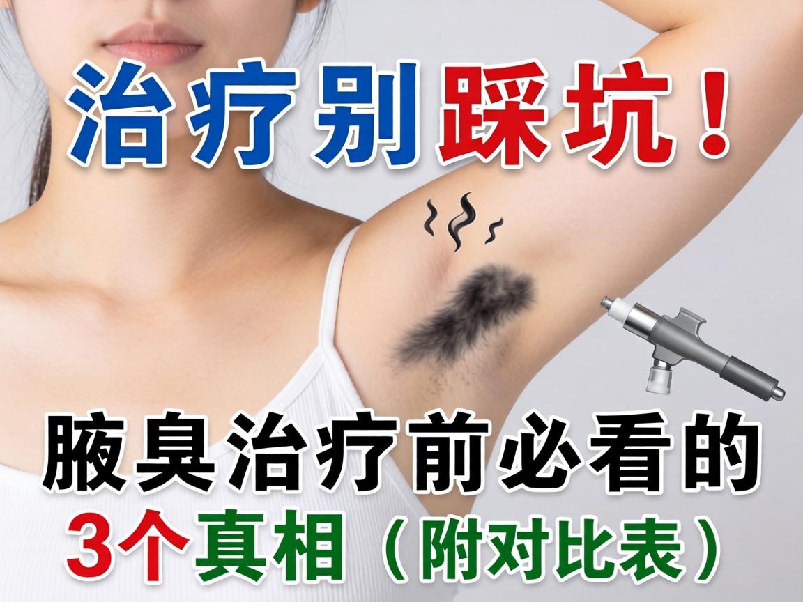 腋臭治疗别踩坑！腋臭治疗前必看的3个真相（附对比表）