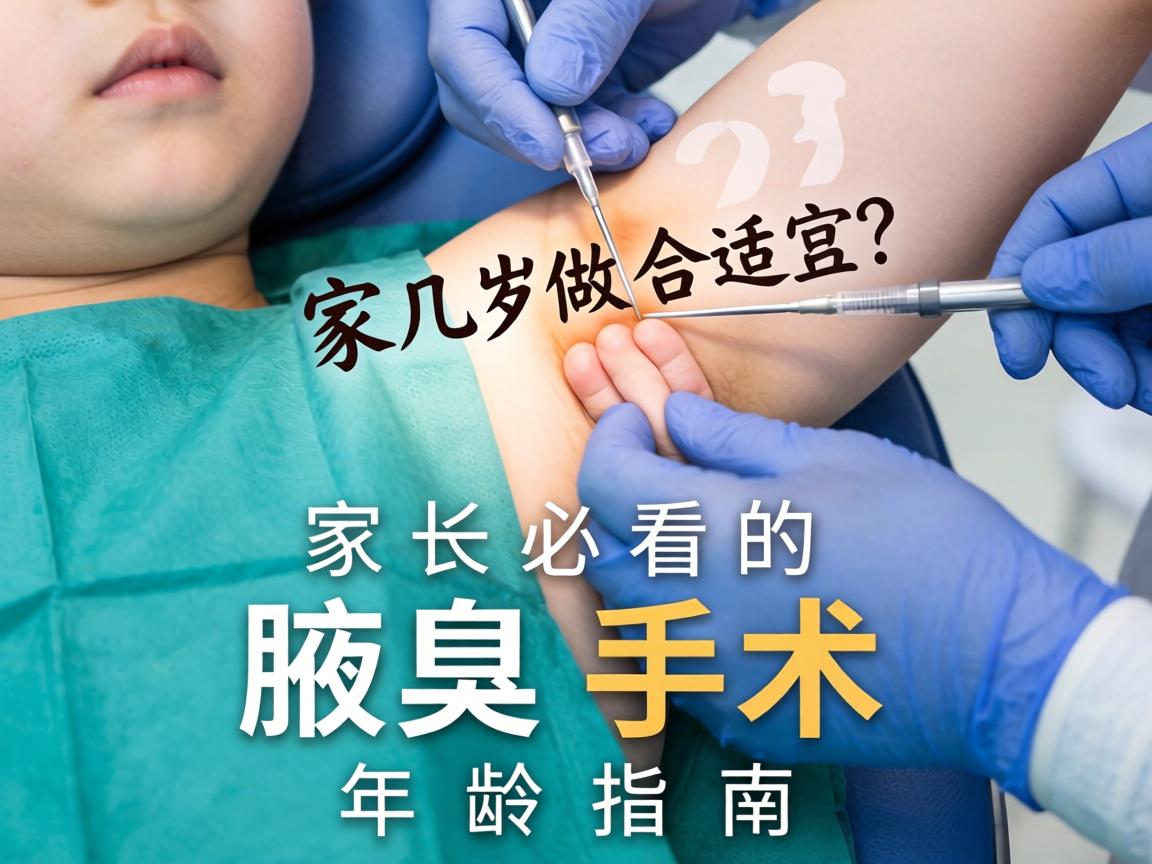 腋臭手术几岁做合适？家长必看的腋臭手术年龄指南