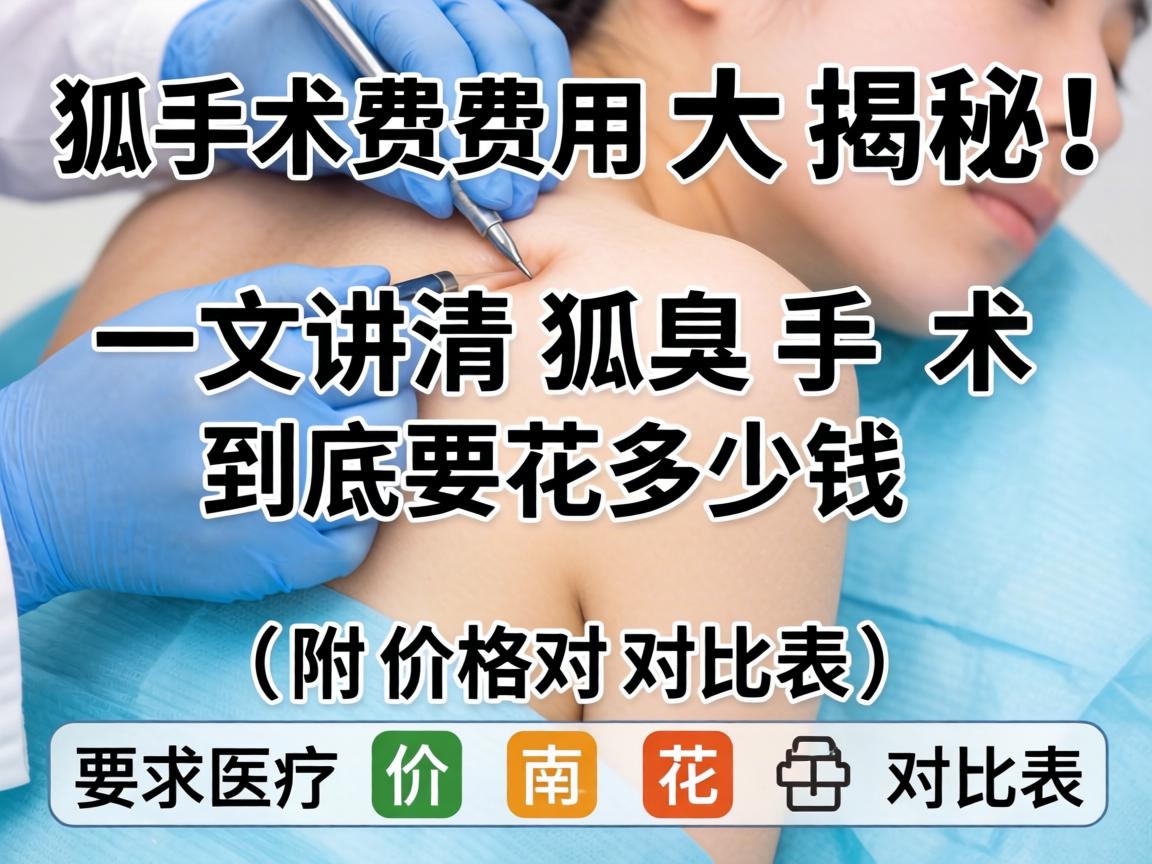 狐臭手术费用大揭秘！一文讲清狐臭手术到底要花多少钱（附价格对比表）