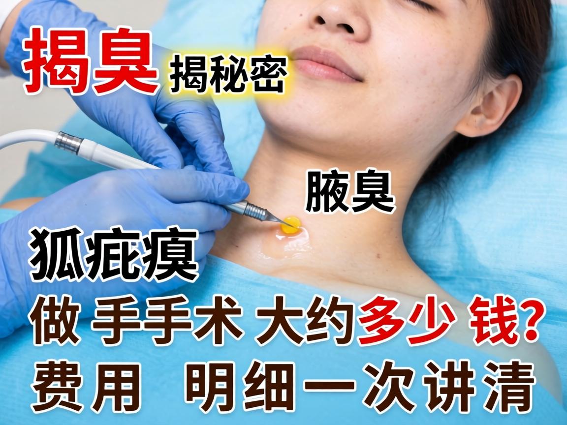 腋臭手术价格揭秘，狐臭做手术大约多少钱？费用明细一次讲清