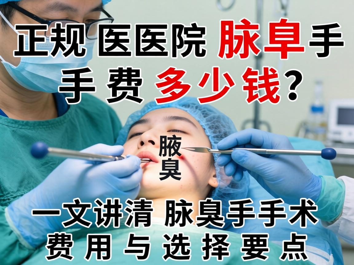 正规医院腋臭手术费多少钱？一文讲清腋臭手术费用与选择要点