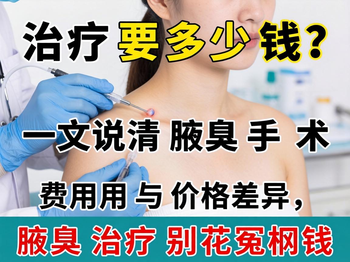 腋臭治疗要多少钱？一文说清腋臭手术费用与价格差异，腋臭治疗别花冤枉钱
