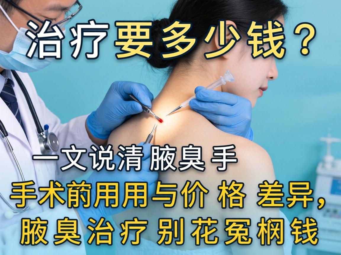 腋臭治疗要多少钱？一文说清腋臭手术费用与价格差异，腋臭治疗别花冤枉钱