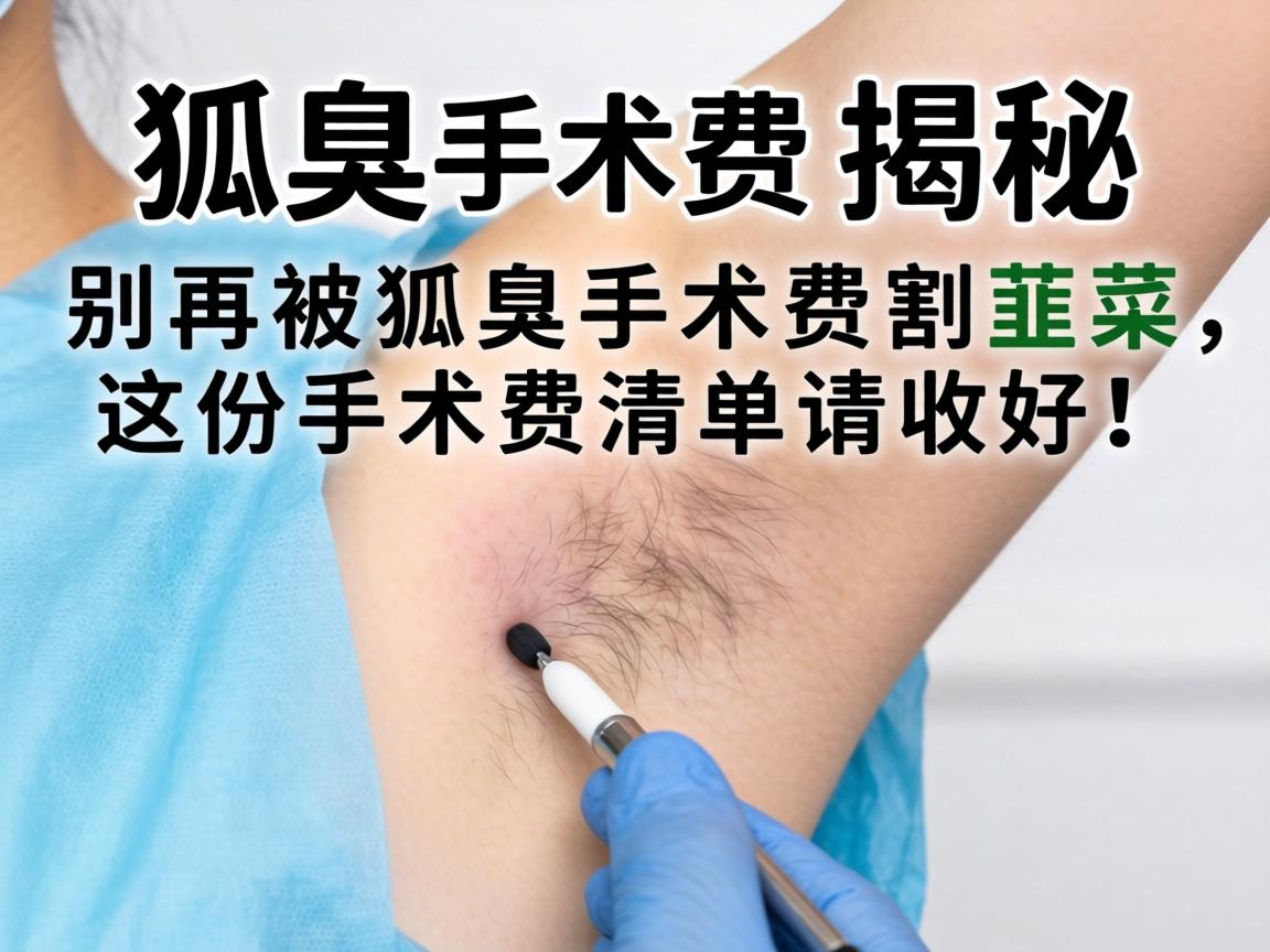 狐臭手术费揭秘，别再被狐臭手术费割韭菜，这份手术费清单请收好！