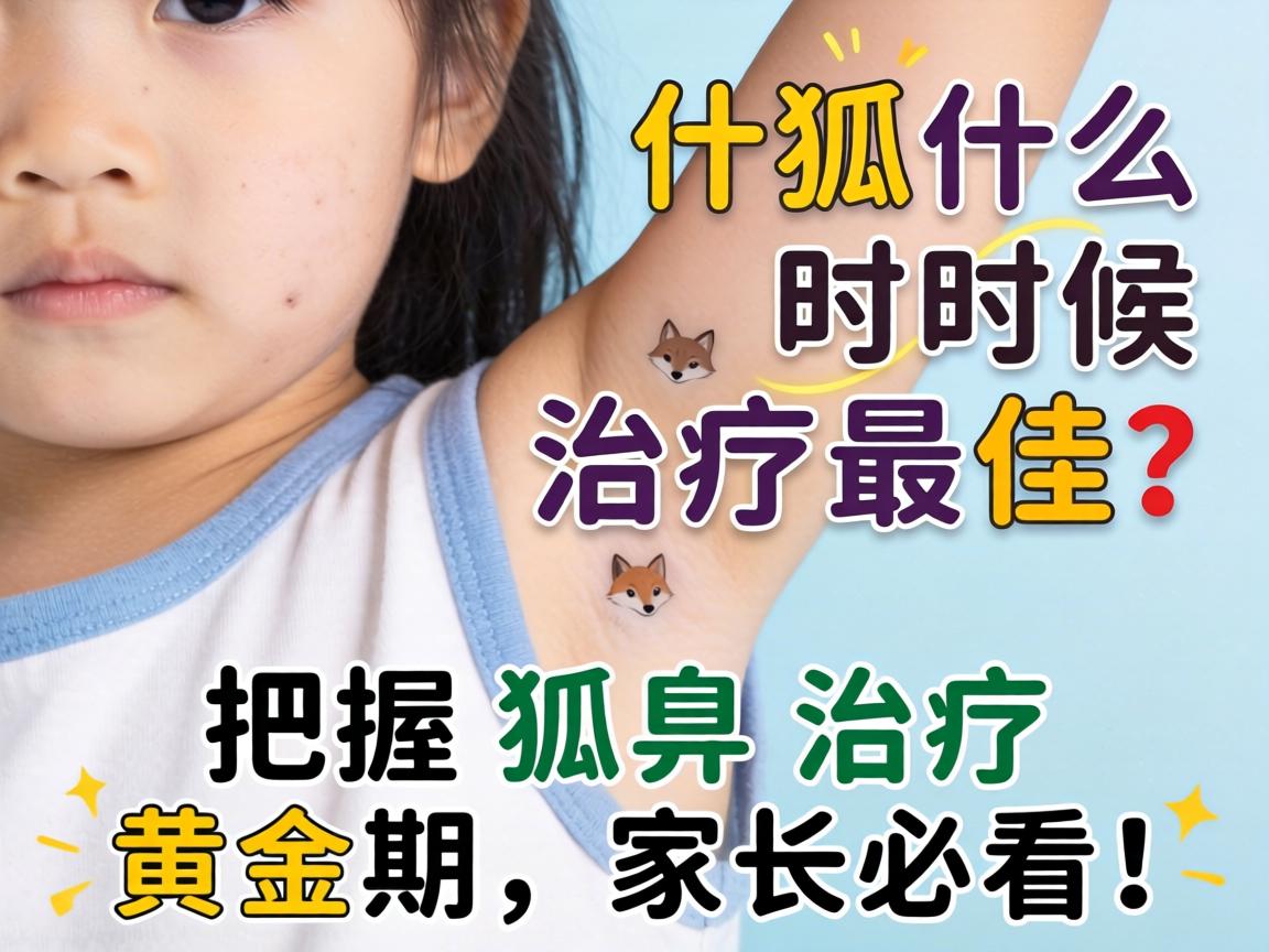 小孩狐臭什么时候治疗最佳？把握狐臭治疗黄金期，家长必看！