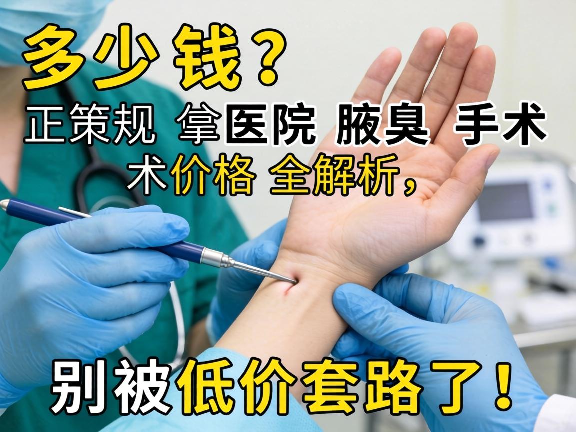 腋臭手术多少钱？正规医院腋臭手术价格全解析，别被低价套路了！