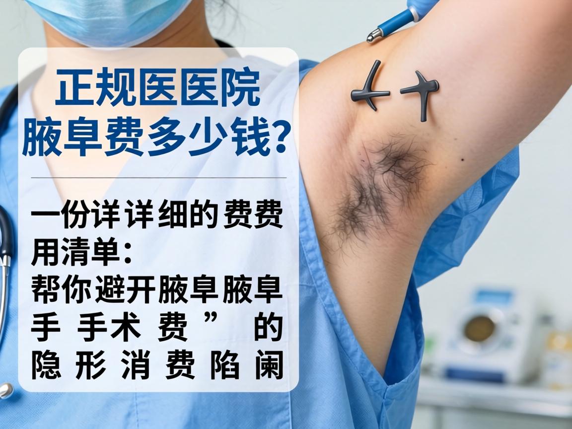 正规医院腋臭手术费多少钱？一份详细的费用清单，帮你避开腋臭手术费的隐形消费陷阱