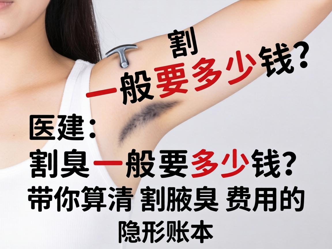 割腋臭一般要多少钱？带你算清割腋臭费用的隐形账本
