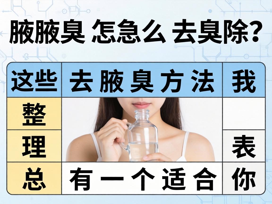 腋臭怎么去除?这些去腋臭方法我整理成表格,总有一个适合你 腋臭怎么去除?这些去腋臭方法我整理成表格,总有一个适合你