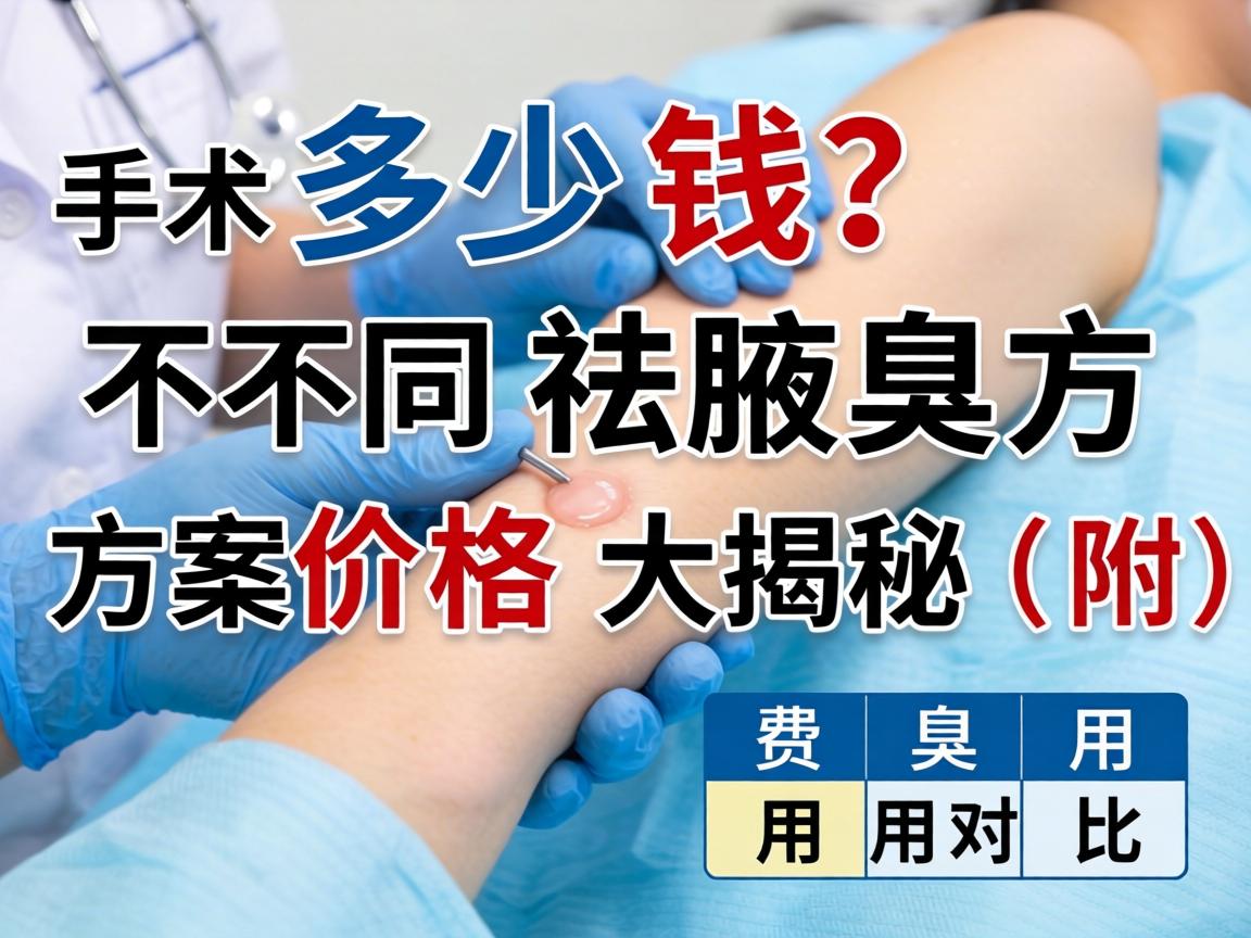 腋臭手术多少钱?不同祛腋臭方案价格大揭秘(附费用对比表) 腋臭手术多少钱?不同祛腋臭方案价格大揭秘(附费用对比表)