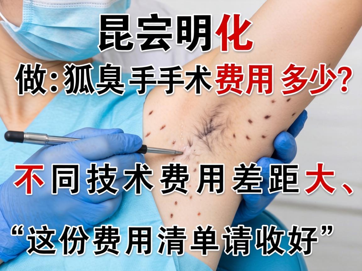 昆明做狐臭手术费用多少？不同技术费用差距大，这份费用清单请收好