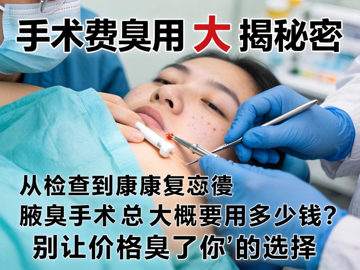 腋臭手术费用大揭秘，从检查到康复，腋臭手术总共大概要用多少钱？别让价格臭了你的选择