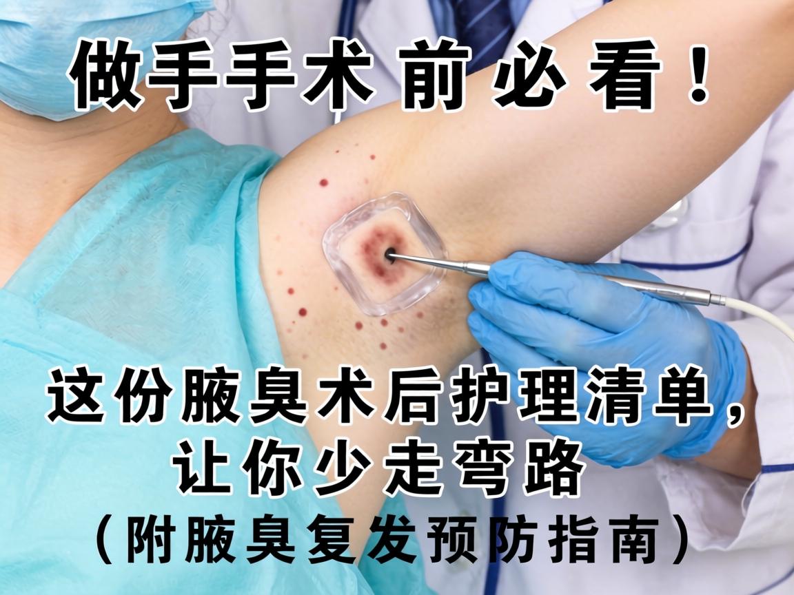 做腋臭手术前必看!这份腋臭术后护理清单,让你少走弯路(附腋臭复发预防指南) 做腋臭手术前必看!这份腋臭术后护理清单,让你少走弯路(附腋臭复发预防指南)