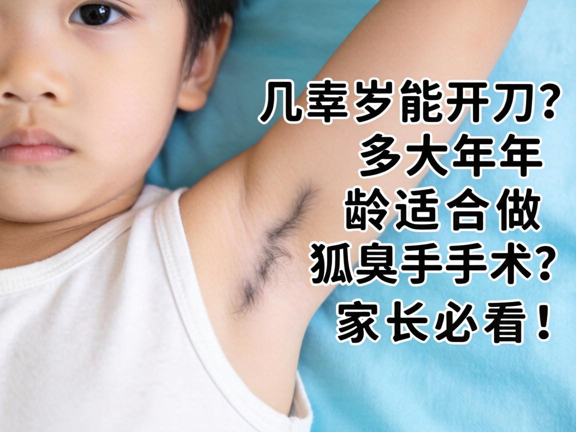小孩狐臭几岁能开刀?多大年龄适合做狐臭手术?家长必看! 小孩狐臭几岁能开刀?多大年龄适合做狐臭手术?家长必看!