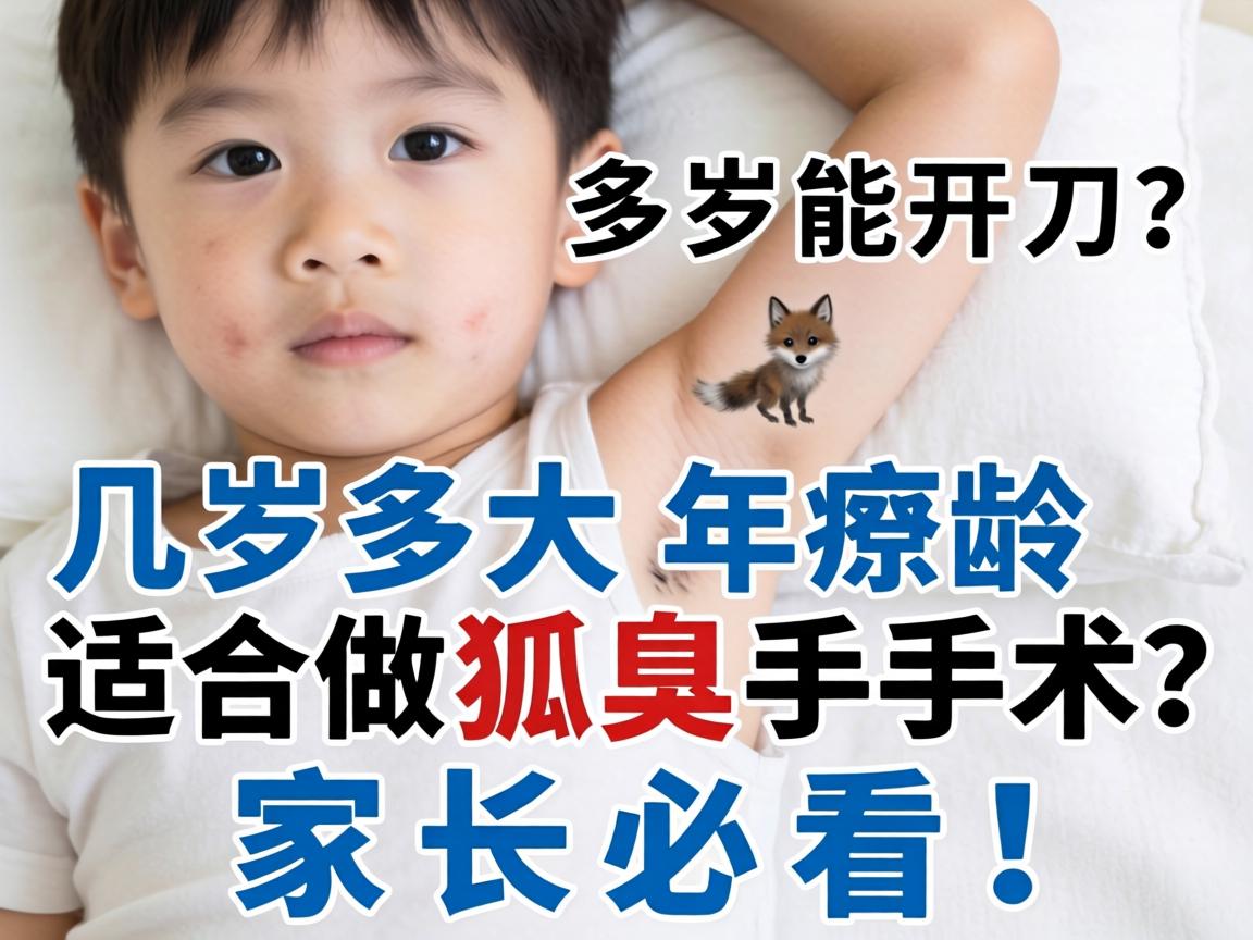 小孩狐臭几岁能开刀?多大年龄适合做狐臭手术?家长必看! 小孩狐臭几岁能开刀?多大年龄适合做狐臭手术?家长必看!