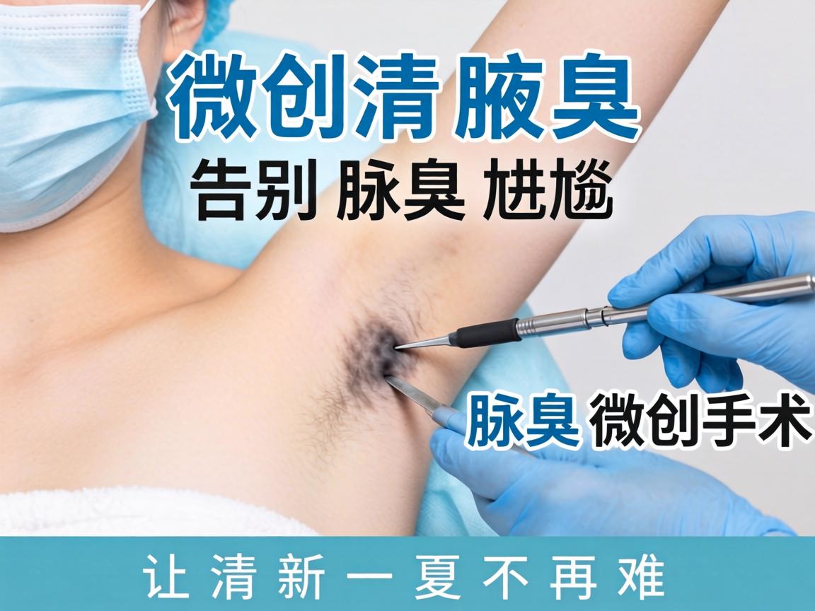 微创清腋臭，告别腋臭尴尬，腋臭微创手术，让清新一夏不再难
