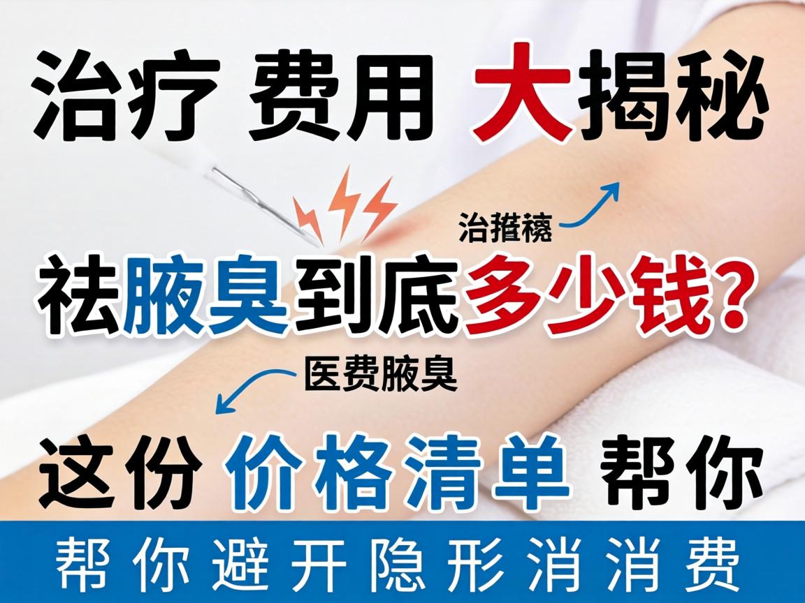 腋臭治疗费用大揭秘,祛腋臭到底多少钱?这份价格清单帮你避开隐形消费 腋臭治疗费用大揭秘,祛腋臭到底多少钱?这份价格清单帮你避开隐形消费