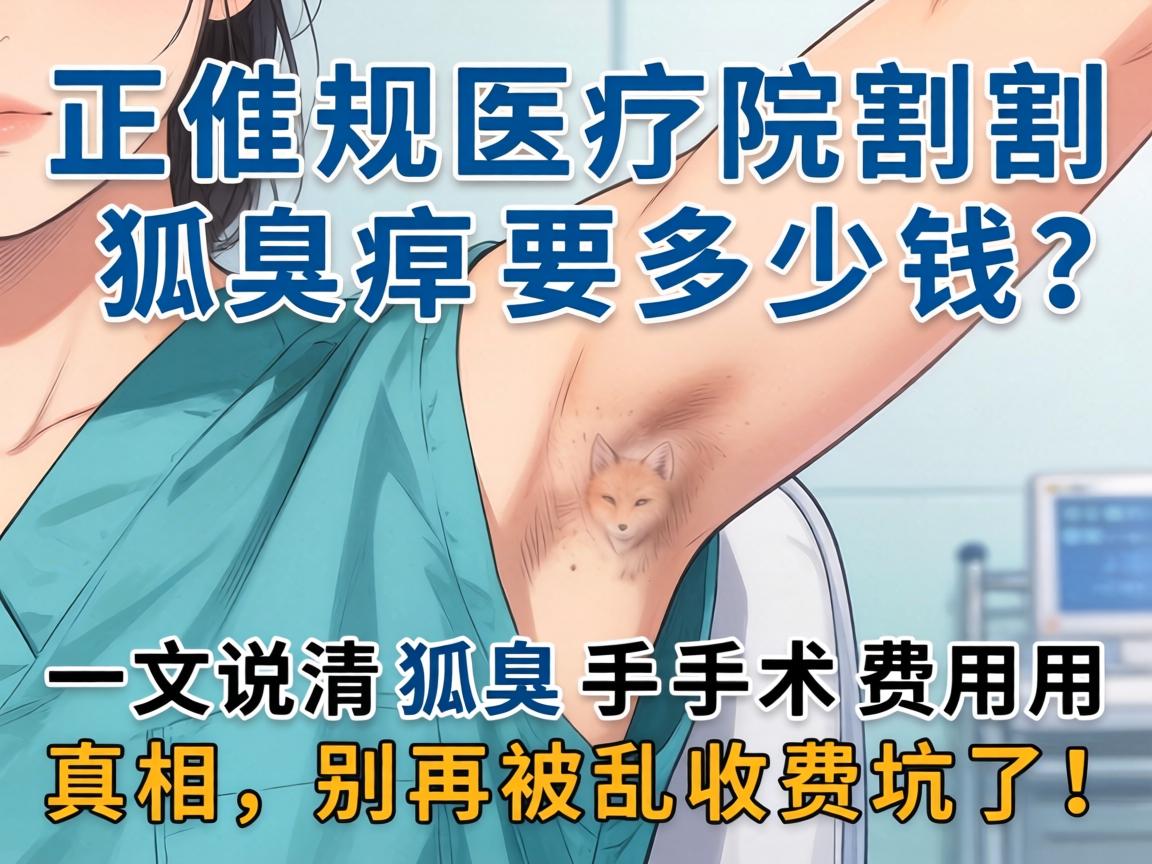 正规医院割狐臭要多少钱?一文说清狐臭手术费用真相,别再被乱收费坑了! 正规医院割狐臭要多少钱?一文说清狐臭手术费用真相,别再被乱收费坑了!