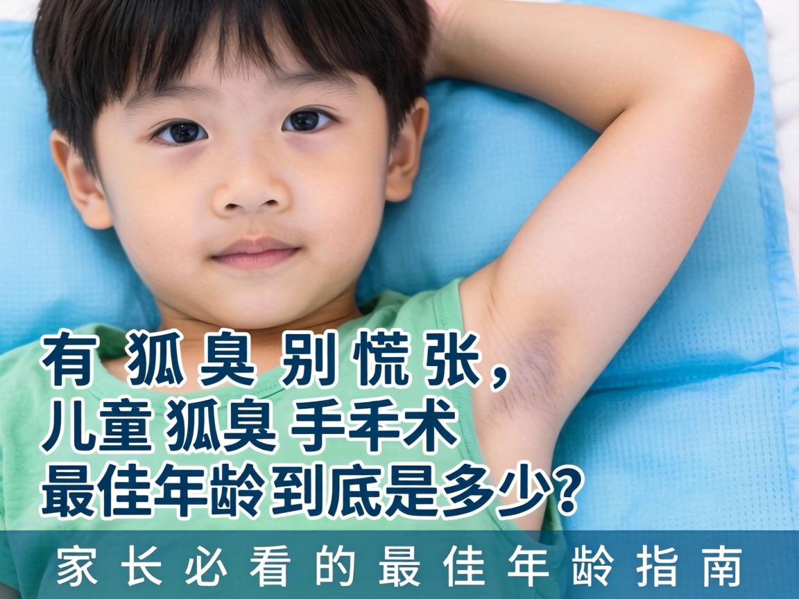 孩子有狐臭别慌张,儿童狐臭手术最佳年龄到底是多少?家长必看的最佳年龄指南 孩子有狐臭别慌张,儿童狐臭手术最佳年龄到底是多少?家长必看的最佳年龄指南