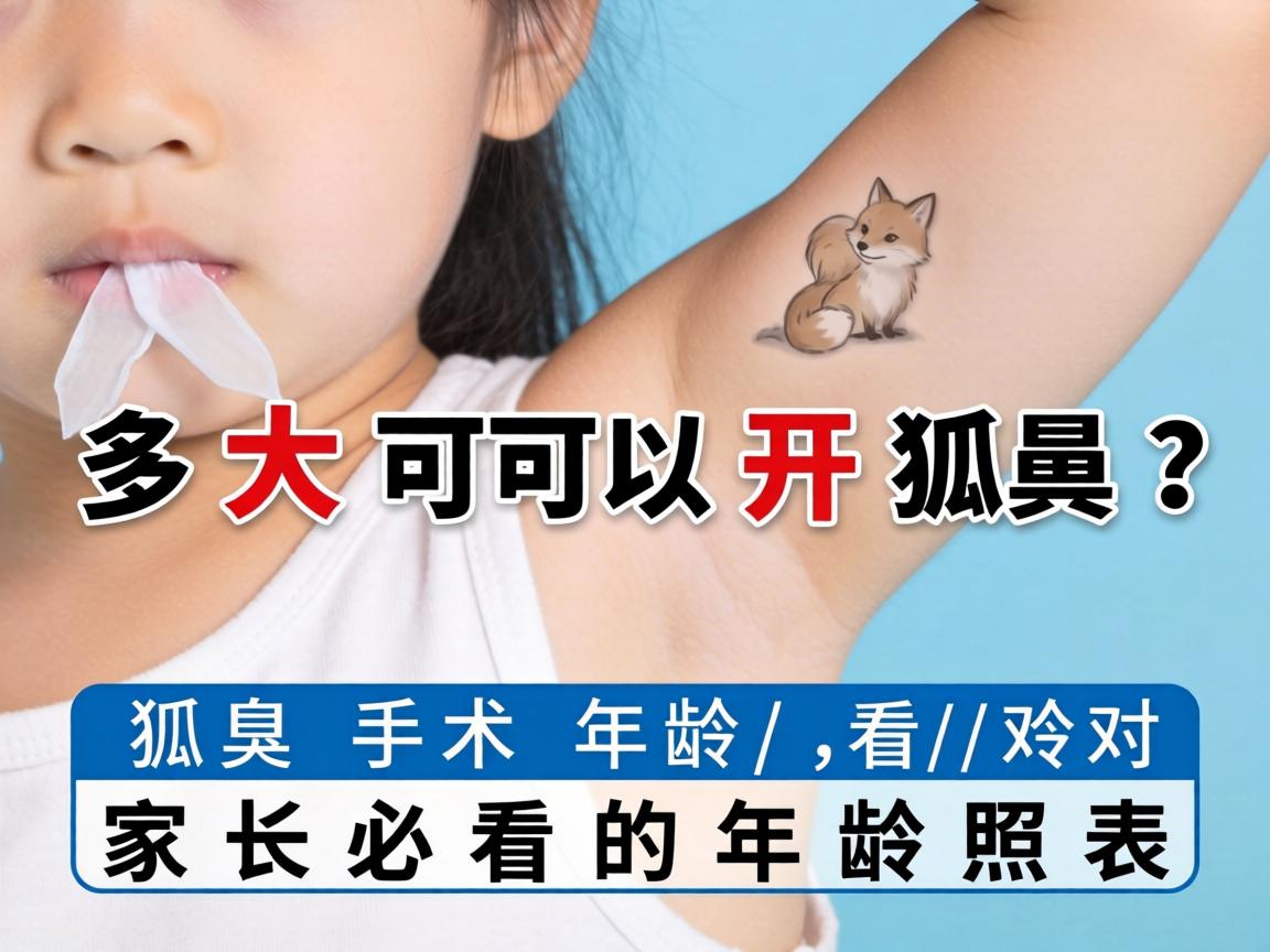 小孩多大可以开狐臭?狐臭手术年龄,家长必看的年龄对照表 小孩多大可以开狐臭?狐臭手术年龄,家长必看的年龄对照表