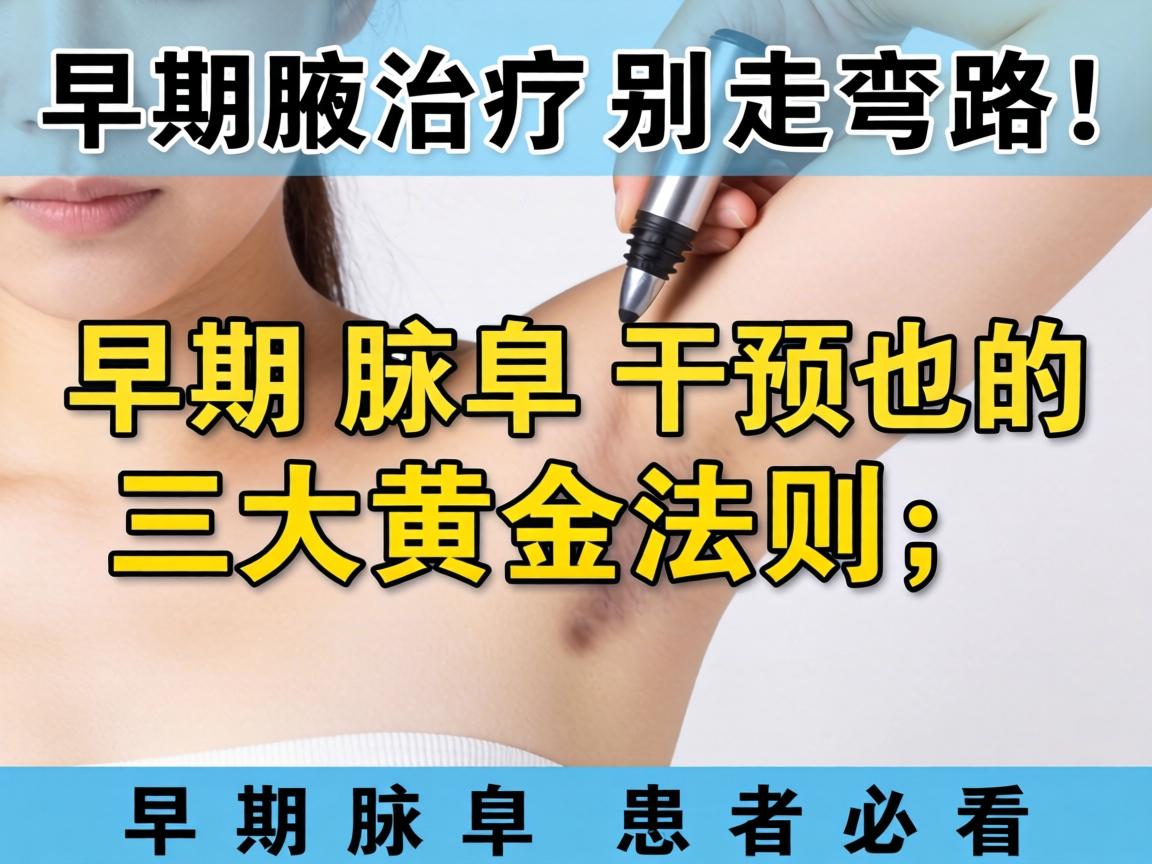 早期腋臭治疗别走弯路！早期腋臭干预的三大黄金法则，早期腋臭患者必看