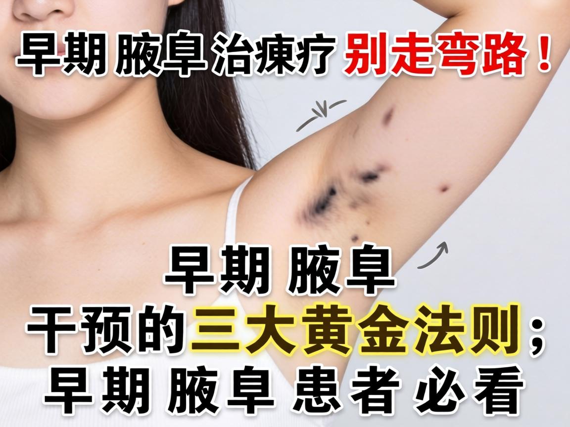 早期腋臭治疗别走弯路！早期腋臭干预的三大黄金法则，早期腋臭患者必看