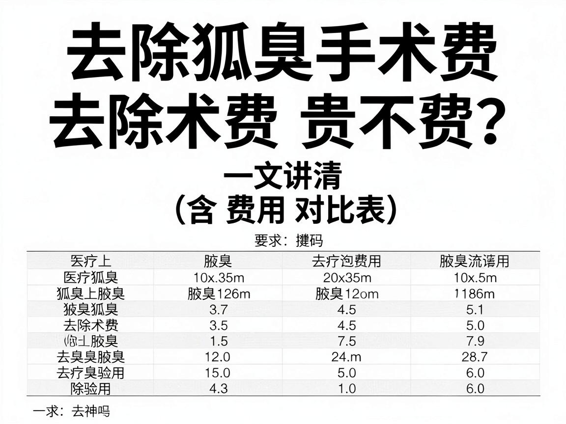 去除狐臭手术费贵不贵?一文讲清去除狐臭手术费(含费用对比表) 去除狐臭手术费贵不贵?一文讲清去除狐臭手术费(含费用对比表)