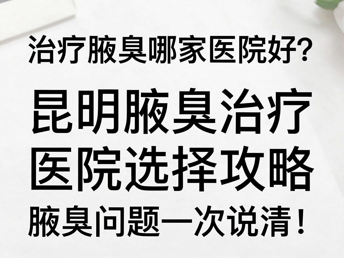 治疗腋臭哪家医院好?昆明腋臭治疗医院选择攻略,腋臭问题一次说清 治疗腋臭哪家医院好?昆明腋臭治疗医院选择攻略,腋臭问题一次说清