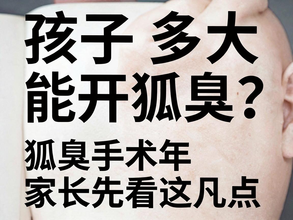 孩子多大能开狐臭?狐臭手术年龄不是唯一标准,家长先看这几点 孩子多大能开狐臭?狐臭手术年龄不是唯一标准,家长先看这几点