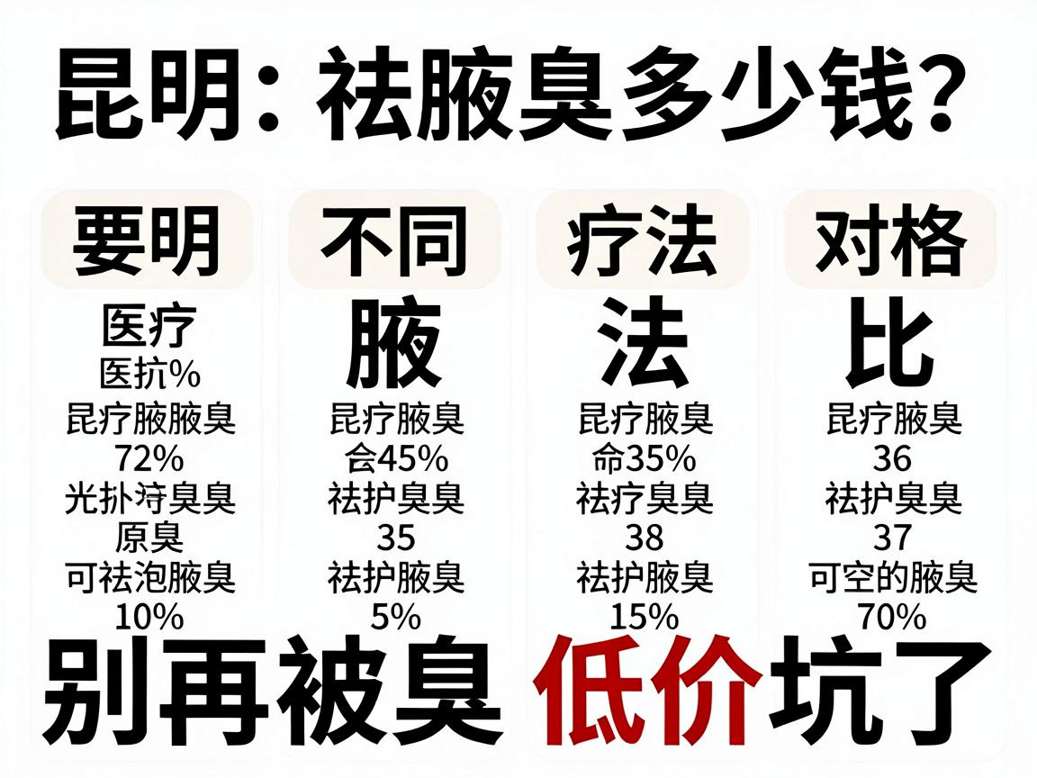昆明祛腋臭要多少钱?不同疗法价格对比,别再被低价坑了 昆明祛腋臭要多少钱?不同疗法价格对比,别再被低价坑了