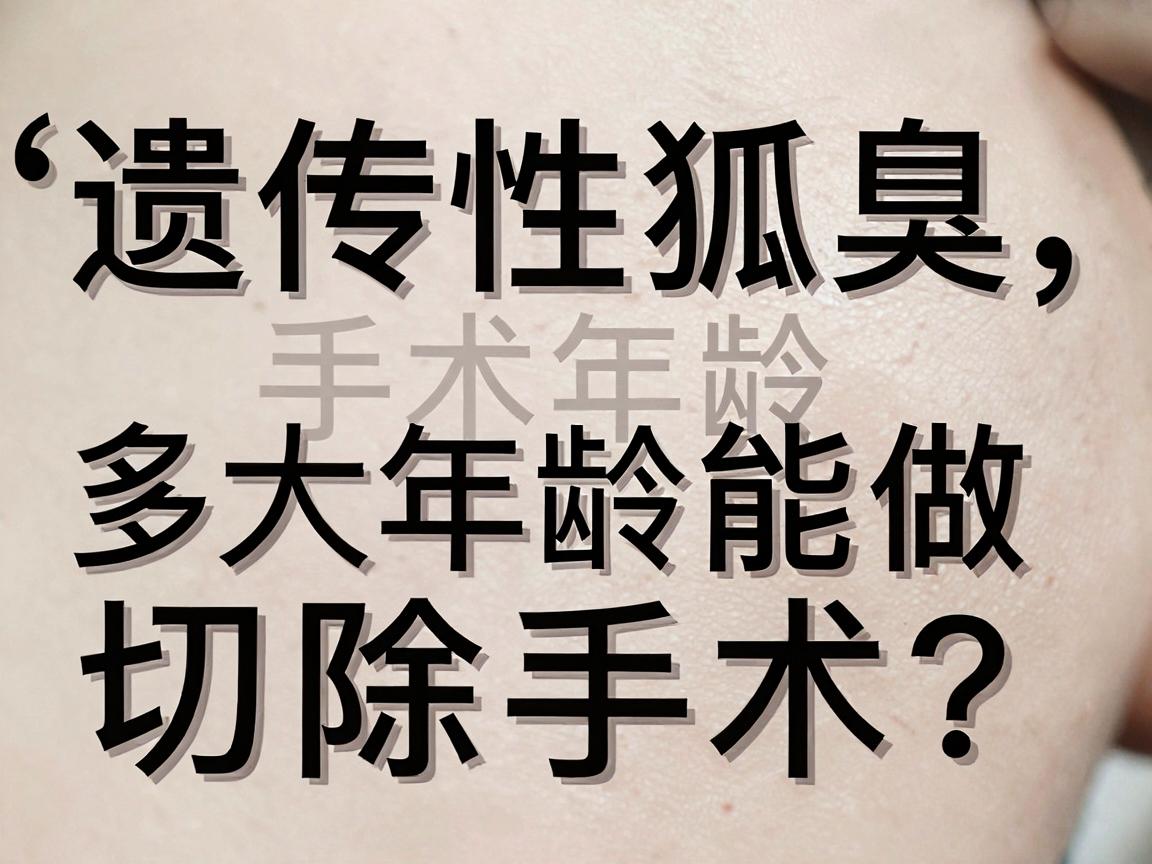 遗传性狐臭手术年龄,多大年龄能做切除手术?遗传性狐臭手术时机一文讲清 遗传性狐臭手术年龄,多大年龄能做切除手术?遗传性狐臭手术时机一文讲清