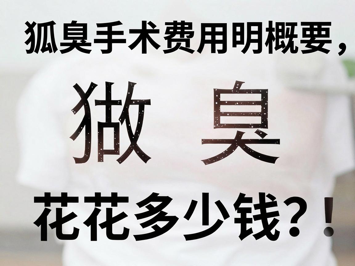 狐臭做手术大概要花多少钱?一文拆解狐臭手术费用明细,让你明明白白! 狐臭做手术大概要花多少钱?一文拆解狐臭手术费用明细,让你明明白白!
