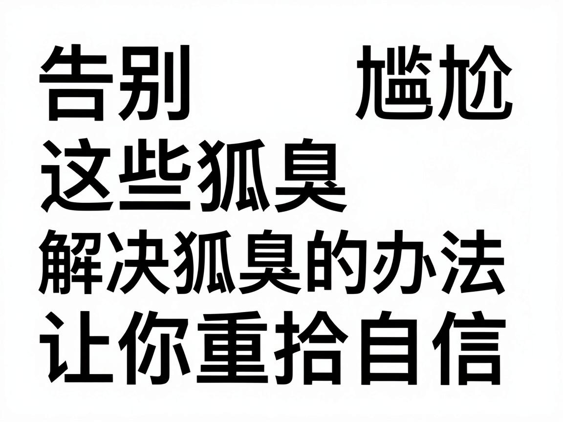 告别狐臭尴尬,这些解决狐臭的办法让你重拾自信—科学应对狐臭的完整攻略 告别狐臭尴尬,这些解决狐臭的办法让你重拾自信—科学应对狐臭的完整攻略