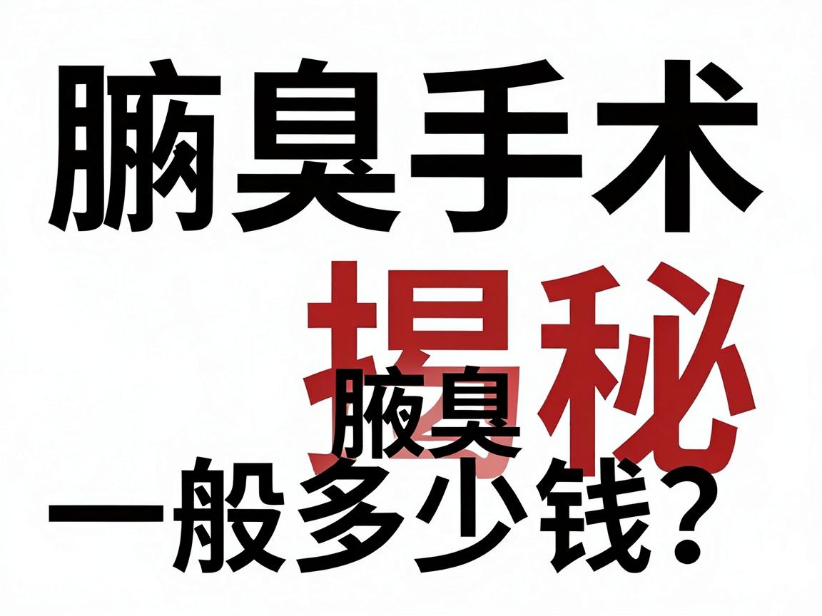 腋臭手术价格大揭秘，腋臭手术一般多少钱？一文讲清腋臭手术费用构成
