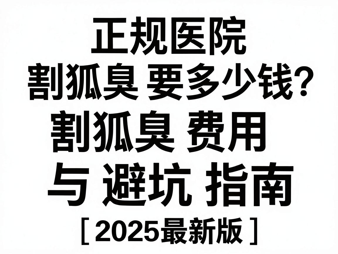 正规医院割狐臭要多少钱?割狐臭费用明细与避坑指南(2025最新版) 正规医院割狐臭要多少钱?割狐臭费用明细与避坑指南(2025最新版)