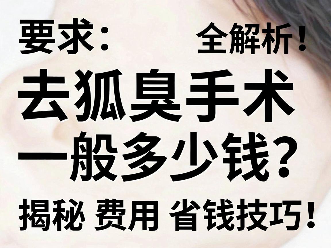 去狐臭手术一般多少钱?揭秘费用构成与省钱技巧,去狐臭手术价格全解析 去狐臭手术一般多少钱?揭秘费用构成与省钱技巧,去狐臭手术价格全解析