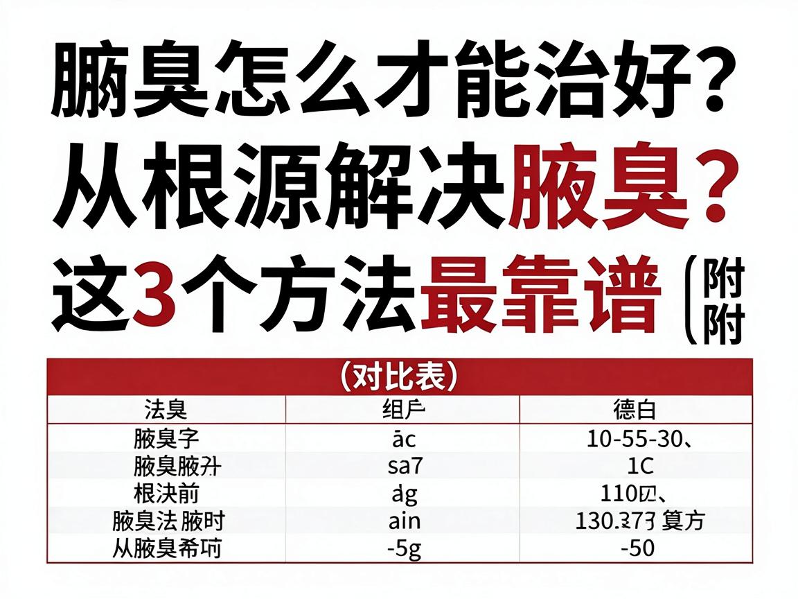 腋臭怎么才能治好?从根源解决腋臭,这3个方法最靠谱(附对比表) 腋臭怎么才能治好?从根源解决腋臭,这3个方法最靠谱(附对比表)