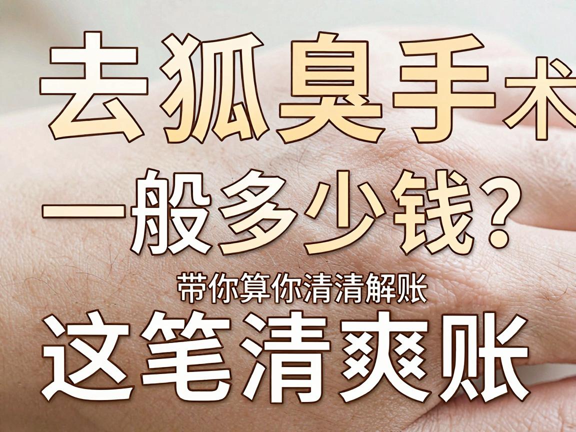 去狐臭手术一般多少钱？带你算清这笔清爽账，去狐臭手术费用全解析