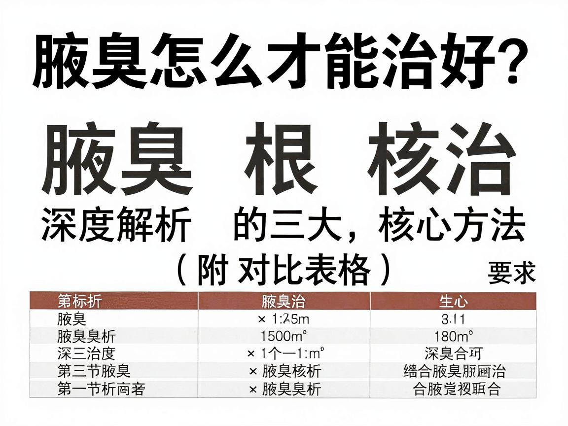 腋臭怎么才能治好?深度解析腋臭根治的三大核心方法(附对比表格) 腋臭怎么才能治好?深度解析腋臭根治的三大核心方法(附对比表格)