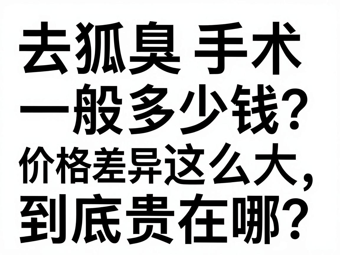 去狐臭手术一般多少钱?价格差异这么大,到底贵在哪?看完这份费用清单再决定 去狐臭手术一般多少钱?价格差异这么大,到底贵在哪?看完这份费用清单再决定