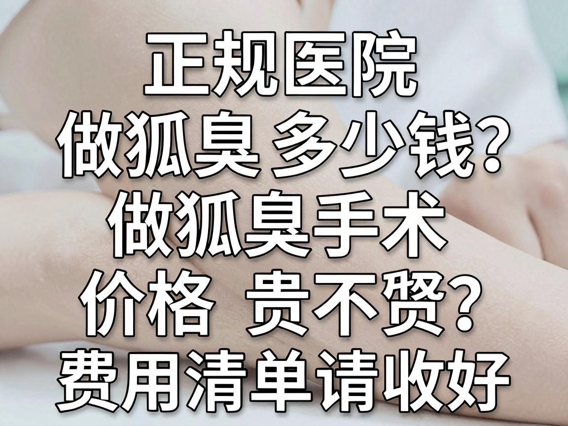 正规医院做狐臭多少钱?做狐臭手术价格贵不贵?这份费用清单请收好 正规医院做狐臭多少钱?做狐臭手术价格贵不贵?这份费用清单请收好