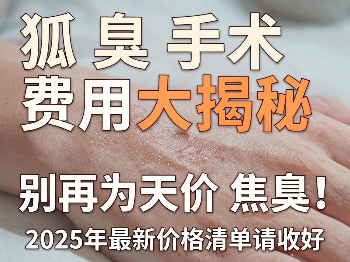 狐臭手术费用大揭秘,别再为天价焦虑,这份2025年最新价格清单请收好 狐臭手术费用大揭秘,别再为天价焦虑,这份2025年最新价格清单请收好